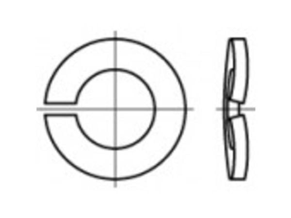 TOOLCRAFT 1060473 fjærskive innvendig diameter 20,2 mm DIN 128 rustfritt stål A4 100 stk