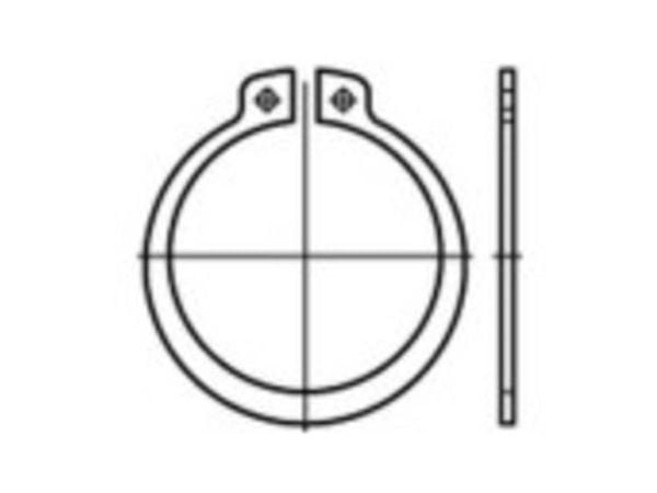 TOOLCRAFT 1060919 sikringsringer innvendig diameter 44.5 mm DIN 471 rustfritt stål 10 stk