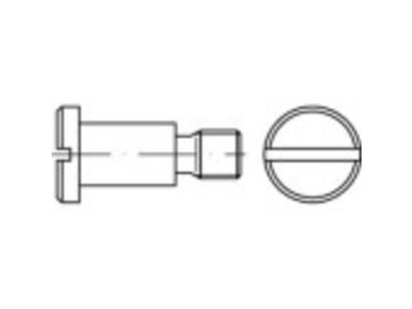 TOOLCRAFT 1063118 skruer med flatt hode M5 5 mm sliss DIN 923 rustfritt stål 100 stk