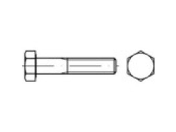 TOOLCRAFT 1063456 seksskantskrue M5 80 mm utvendig sekskant DIN 931 rustfritt stål A4 - 100 stk