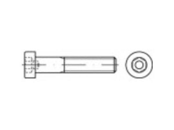 TOOLCRAFT 1067337 sylinderskruer M5 6 mm innvendig sekskant DIN 6912 rustfritt stål A2 (100 stk.)