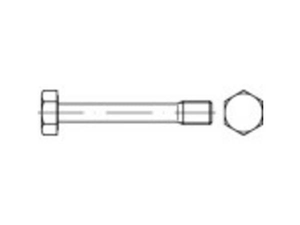 TOOLCRAFT 1067912 sekshantskruer med tynn skaft M10 35 mm, utvendig sekshant DIN 7964, rustfritt stål A2, 50 stk