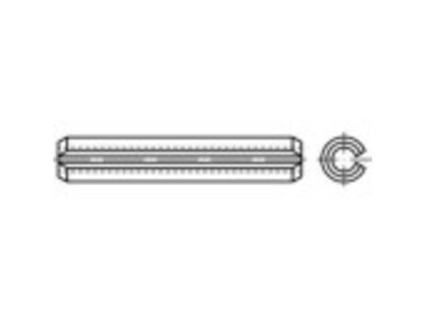 TOOLCRAFT 1068989 rørstifter (Ø x L) 8 mm x 50 mm rustfritt stål, 25 stk