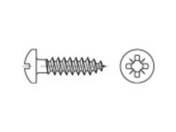 TOOLCRAFT 1069694 halvrunde skruer 4,5 mm x 35 mm kryssspor Pozidriv 88096 rustfritt stål A2 - 500 stk