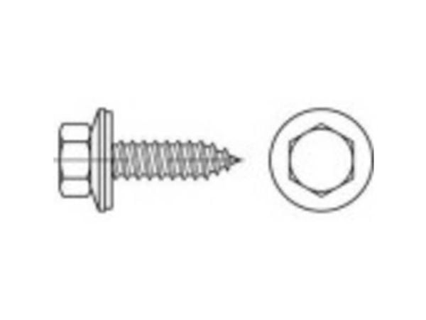 TOOLCRAFT fasadeskrue 6,5 mm 90 mm utvendig unbrako 88176 rustfritt stål A2 150 stk