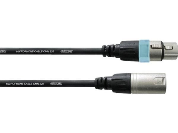 Cordial CCM 0,5 m XLR forbindelseskabel [1x XLR-tilkobling - 1x XLR-plugg] svart