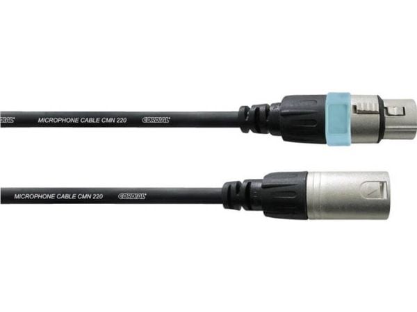 Cordial INTRO CCM 7.5 FM, XLR (3-pin), Hankjønn, XLR (3-pin), Hunkjønn, 7,5 m, Sort