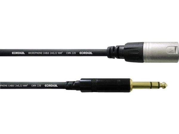 Cordial CFM 6 MV, 6.35mm, Hankjønn, 2 x XLR (3-pin), Hunkjønn, 6 m, Svart