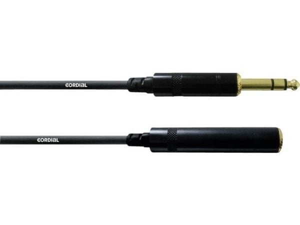 Cordial CFM 5 VK, 6.35mm, Hankjønn, 6.35mm, Hunkjønn, 5 m, Sort