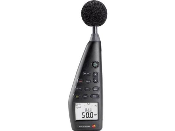 Testo 816-1, Digitalt, A-vektende, C-weighting, Hurtig, Sakte, 30 - 130 dB, 1,4 dB, 0,1 dB