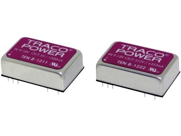 TracoPower TEN 8-7212WI DC/DC-muunnin, piirilevy 110 V/DC 12 V/DC 666 mA 8 W Lähtöjen määrä: 1 x