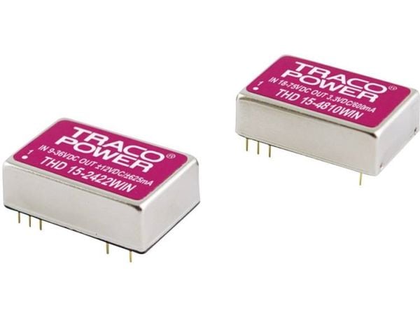 Traco Power THD 15-2422WIN, 20,3 mm, 10,2 mm, 31,8 mm, 14,4 g, 15 W, 9 - 36 V