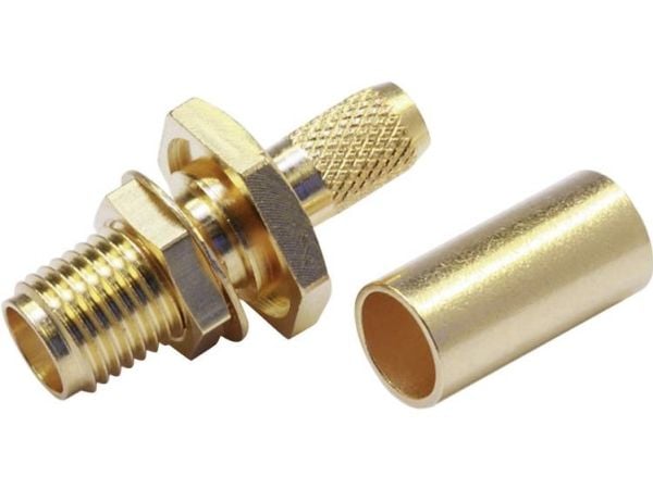 Telegärtner SMA-kabelinnbyggingsboks Crimp G01 C0805, Z27, G01 (RG-58 C/U), Gold (Standard) - 5 stk (J01151A0401)