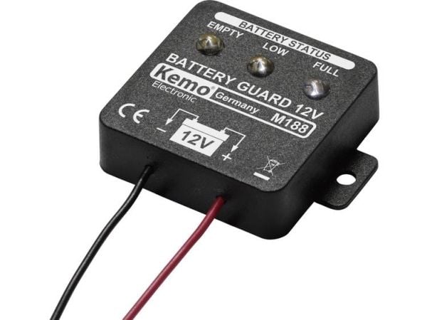Kemo M188 batteriovervåkning utladningsbeskyttelse 12 V/DC