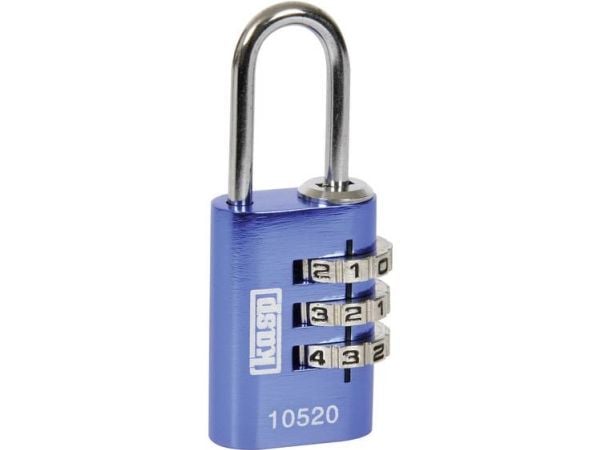 Kasp K10520BLUD hengelås 20 mm blå kombinasjonslås