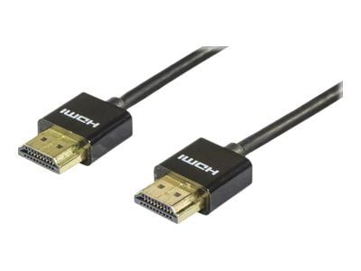 DELTACO - HDMI-kabel med Ethernet - HDMI hann til HDMI hann - 1 m - svart