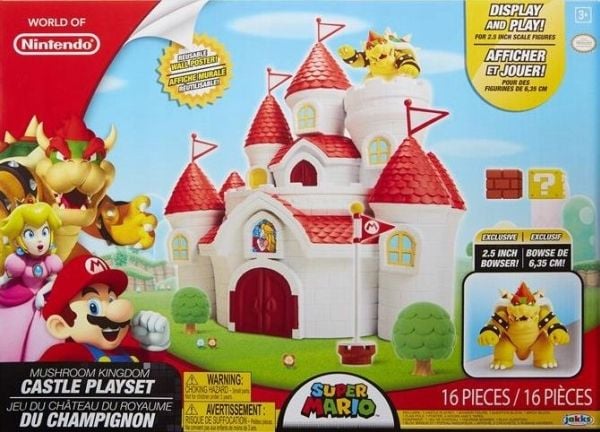 Nintendo Deluxe Mushroom Kingdom Castle, Slott, 3 år, Flerfarget, Plast