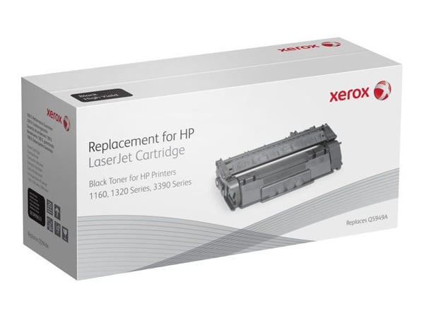 Xerox Värikasetti, musta. Vastaa tuotetta HP Q5949A. Yhteensopiva avec HP LaserJet 1160, LaserJet 1320-tulostimen kanssa, 2500 sivua, Musta
