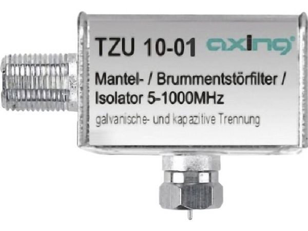 Axing TZU 10-01, Kaapelinyhdistin, 5 - 1006 MHz, Hopea, Metalli, Naaras/naaras, 1 kpl