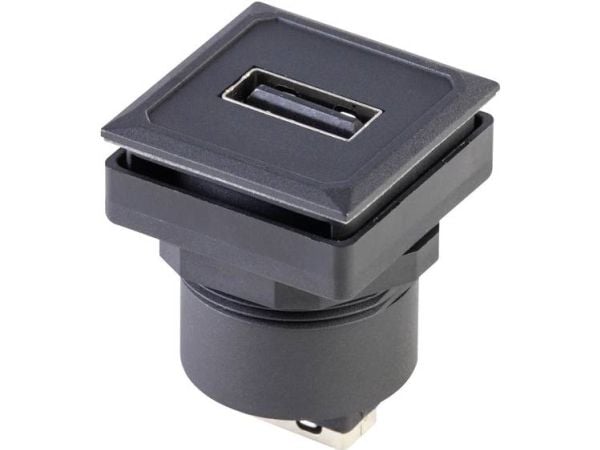 USB innfelt sokkel OKTRON Jewel, vertikal innbygging OKJ_USB_AA, innhold: 1 stk