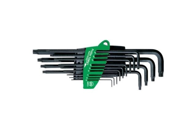 Wiha 24312, L-torx-nøkkel, T10, T15, T20, T25, T27, T30, T40, T5, T50, T6, T7, T8, T9, Sort, Kromvanadiumstål, Plast, 478 g