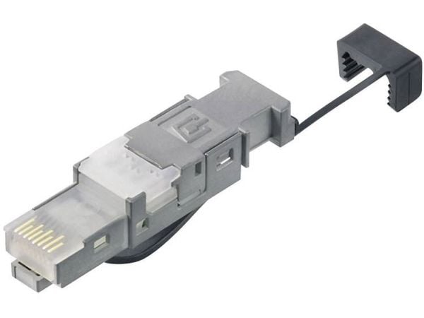 Telegärtner J80026A0045, RJ45, Musta, Ruostumaton teräs