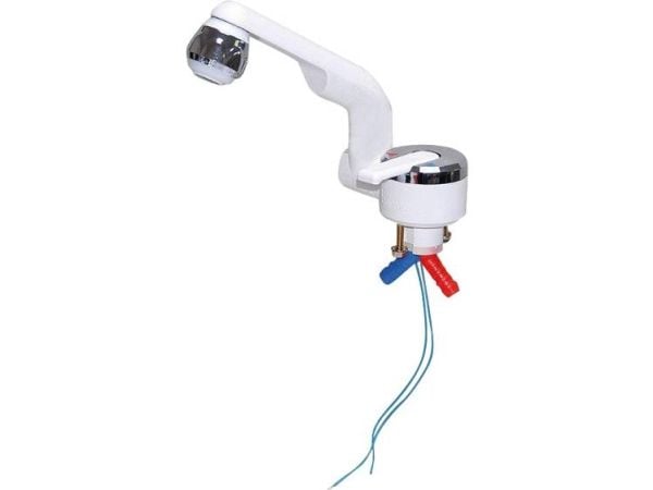 Barwig 20000-230 enkelt blandebatteri med slange tilkobling 120 mm hvit/krom