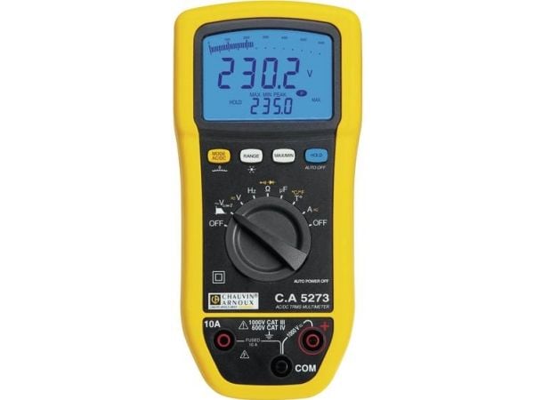Chauvin Arnoux P01196773 digital håndmultimeter sprutebeskyttet (IP54) CAT III 1000 V, CAT IV 600 V (visning): 6000