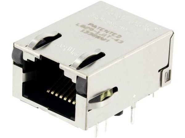 RJ45-liitin, uppoasennettava vaakasuora BEL Stewart Liittimet Gigabit Ethernet Nikkelöity, metalli 1 kpl