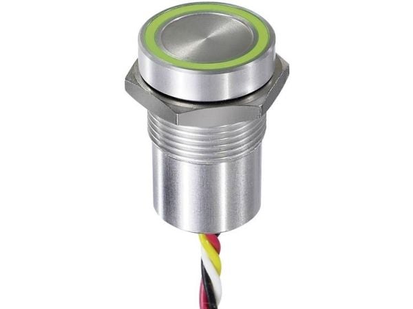 APEM CPB1110000KGSS sensorknapp 24 V 0,2 A, tryckknapp, grön/röd, IP68, IP69K, 1 st