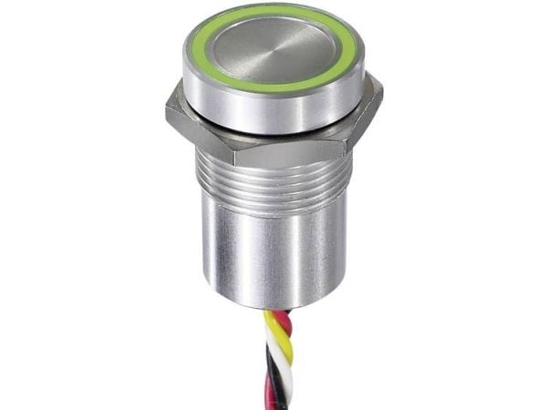APEM tryckkontakt CPB1210000NGSC 12 V 0,2 A grön/röd klick, IP68/IP69K, 1 st