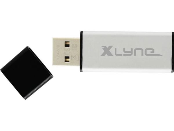 xlyne ALU, 4 GB, USB A-tyyppi, 2.0, 8 MB/s, Suojus, Musta, Hopea