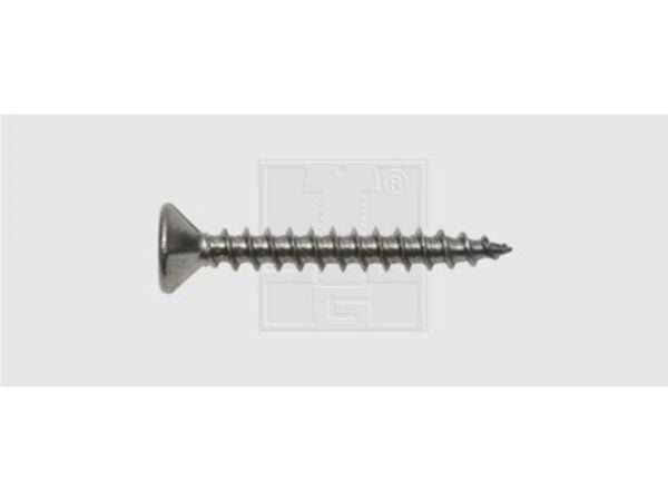 SWG sponplate skrue 3 mm, 20 mm, innvendig multitann, rustfritt stål A2 (200 stk.)