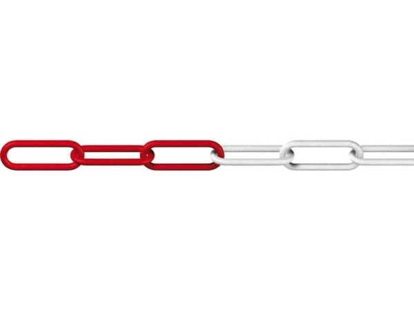 Dörner + Helmer 128953, Kjetting, Polyethylen, Rød, Hvit, 25 m, 19 mm