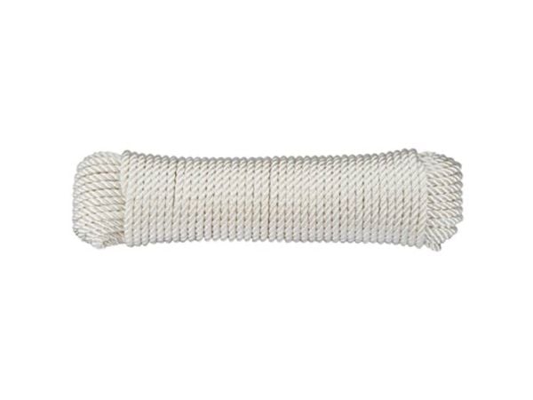 dörner + helmer 190320 Polyamidrep Flätat (Ø x L) 6 mm x 30 m Vit