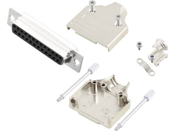 MH Connectors MHDM25-DM25S-K D-SUB sokkelsett 180° poler: 25 loddekontakt 1 stk