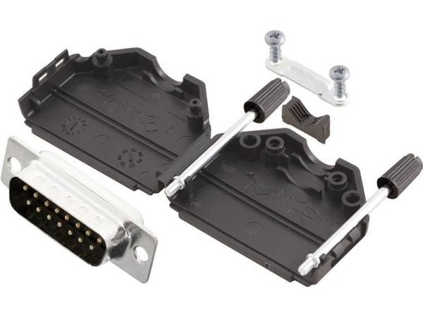 MH Connectors MHDPPK15-DB15P-K D-SUB pinlist-set 180° poltall: 15 lodd 1 stk