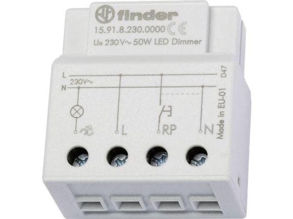 Finder 15.91.8.230.0000, Himmennin, Sisäinen, Harmaa, Muovi, IP20, CE