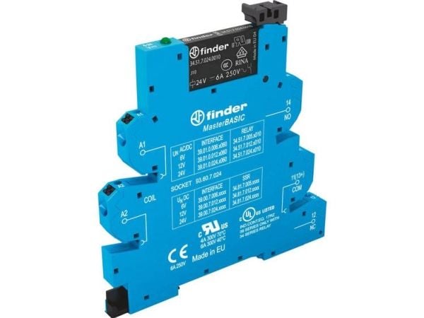 Finder 39.01.0.012.0060, Sininen, 12 V, 50 - 60 Hz