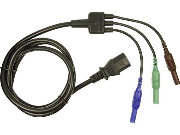 Cliff CIH29920 Turvatestausjohto [liitin 4 mm - IEC liitäntä C13] 1,50 m Sininen , vihreä, ruskea 1 kpl 1 kpl
