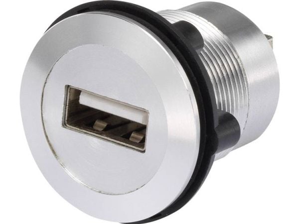 TRU COMPONENTS USB-02 USB-innbyggingskontakt 2.0 tilkobling, innbygging USB-tilkobling (type A) til USB-tilkobling (type A) Innhold: 1 stk