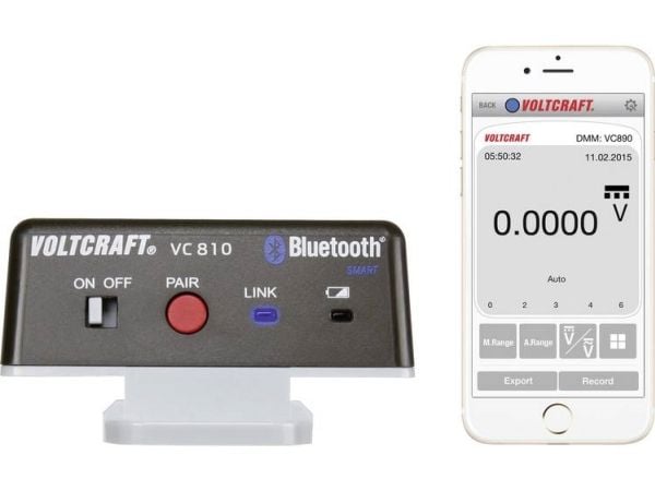 VOLTCRAFT VC810 Bluetooth®-adapter VC810, passer til (detaljer) VC830, VC850, VC870, VC880, VC890 (VC810)