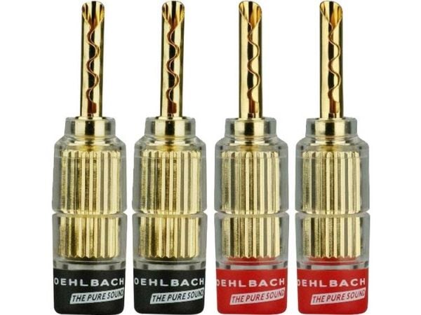 OEHLBACH Banana Solution Tube, Banana tube, Gull, 4 stykker