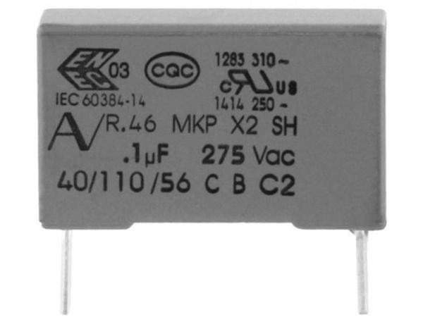 Kemet R463W510000M1M+ støyfjernende MKP-kondensator radial 10 µF 300 V 20 % 37,5 mm (L x B x H) 41,5 x 30 x 45 - 1 stk