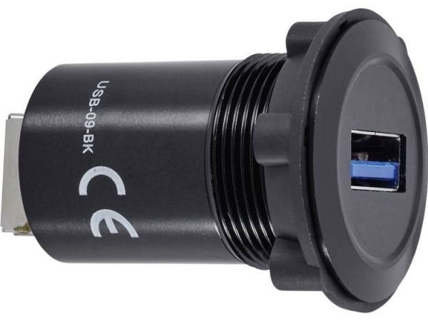 TRU COMPONENTS USB-09-BK USB-innbyggingskontakt 3.0 – innbygging, 1 stk