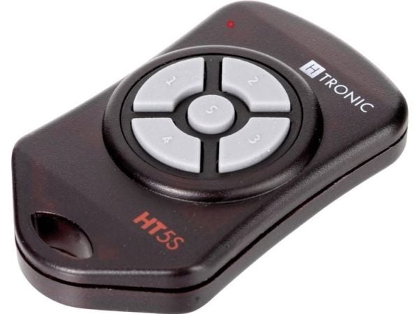 H-Tronic HT5S radiosender 5-kanals frekvens: 868,35 MHz, 869,05 MHz, 869,55 MHz 3 V rekkevidde (maks. i fritt terreng): 150 m