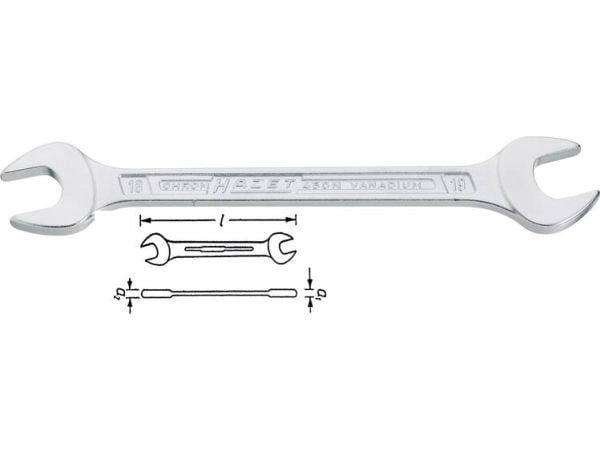 HAZET 450N-32X36, Kromvanadiumstål, Kromfarget, 32x36 mm, 343,2 mm, 598 g, 1 stykker
