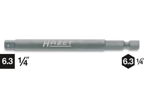 HAZET 8508S-3, pluggforbindelse, svart, 1 hode(r), 1/4", metrisk/imperial, 6,3 mm