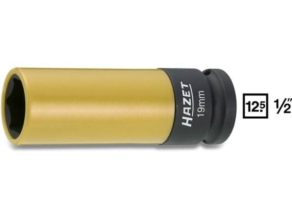 HAZET 903SLG-19, Kraftpipe, Gult, 1 hoder, 1/2", Metrisk, 19 mm