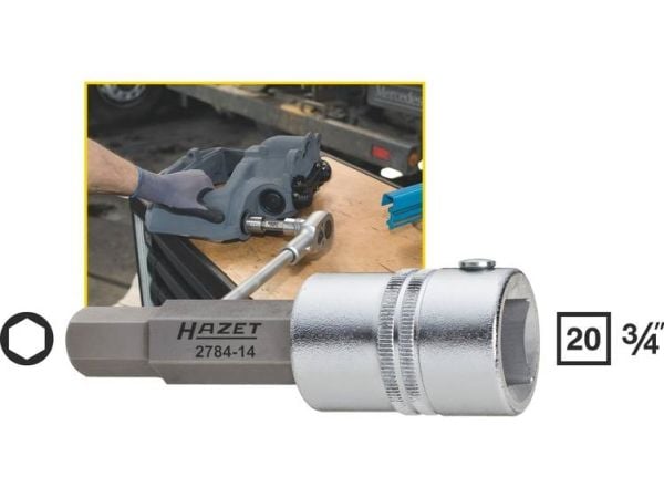 HAZET 2784-14, Stikkontakt, 3/4", Metrisk, 14 mm, 11,2 cm, 350 g